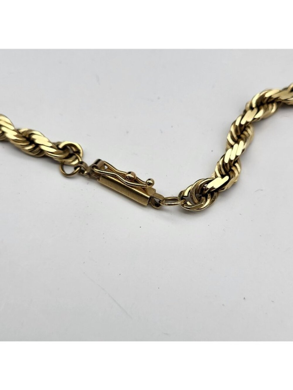 Heavy Gold Chain Solid 14k Italy Yellow Gold 27 Grams 16" Safety Clasp - Picture 5 of 12